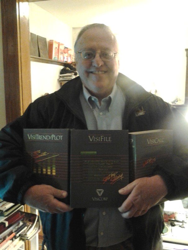 Bob Erickson, proudly donated a complete, pristine set of VisiCorp software.